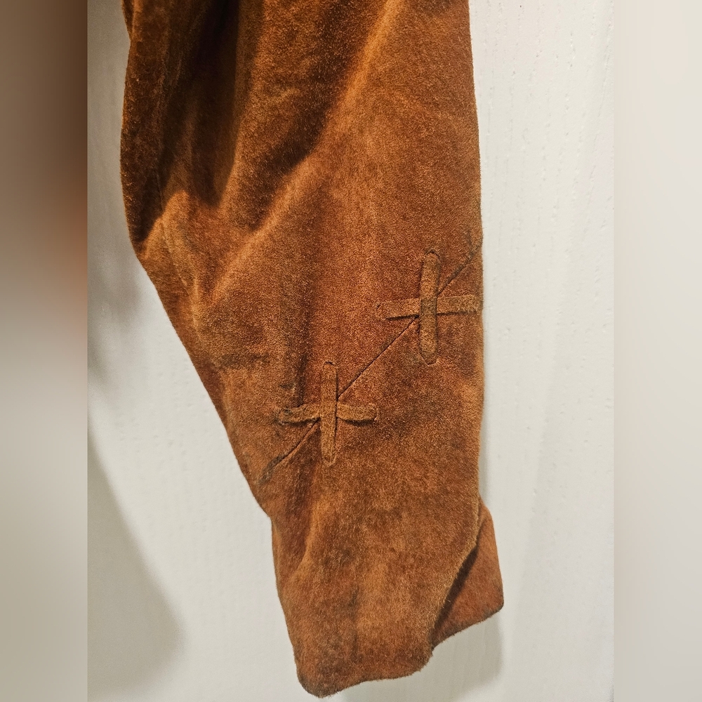 Vintage Wilsons Brown Suede Fringe Jacket Westerncore Cowboy Small - Picture 2 of 9